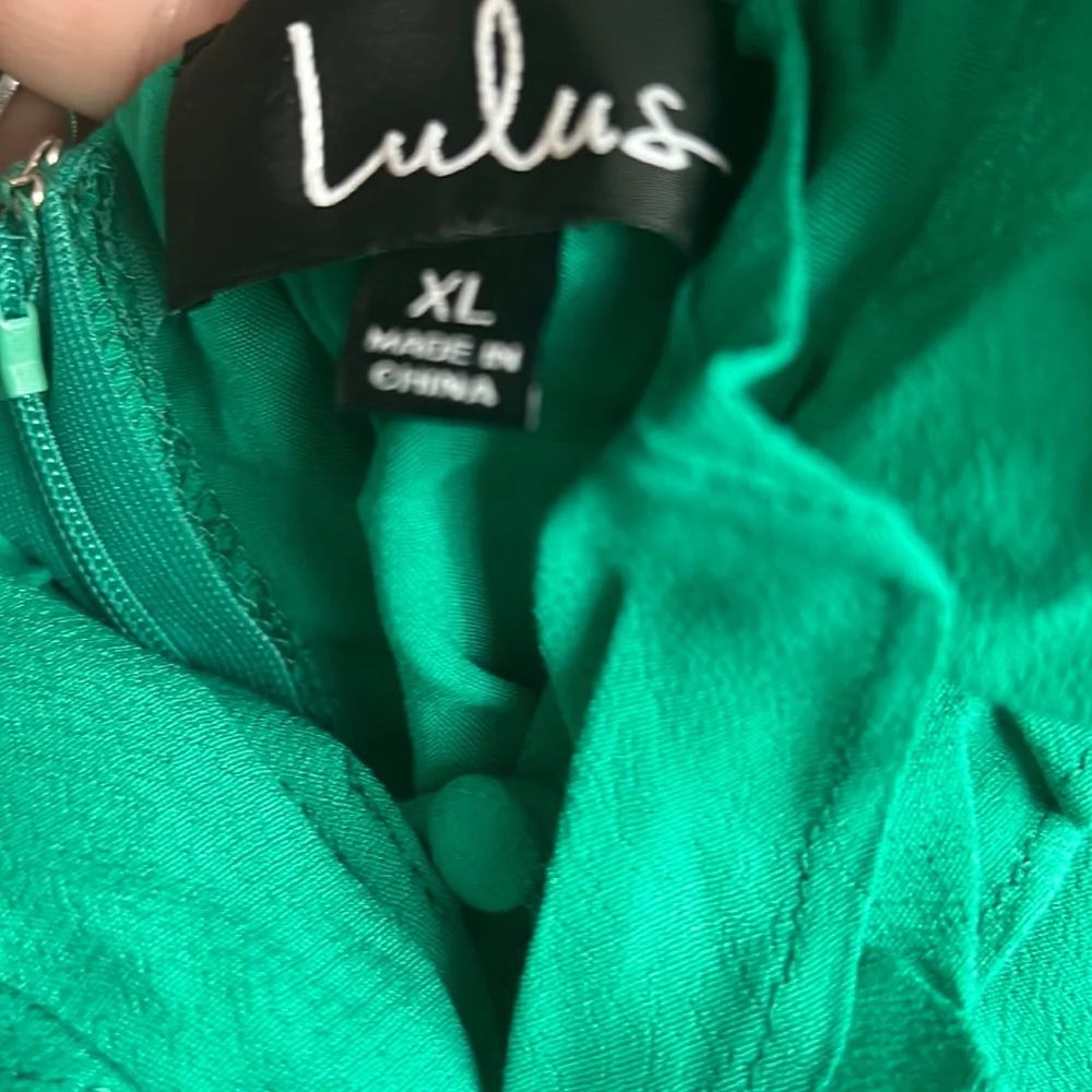 Lulu’s Green Ruffled Dress XL - Picture 4 of 6